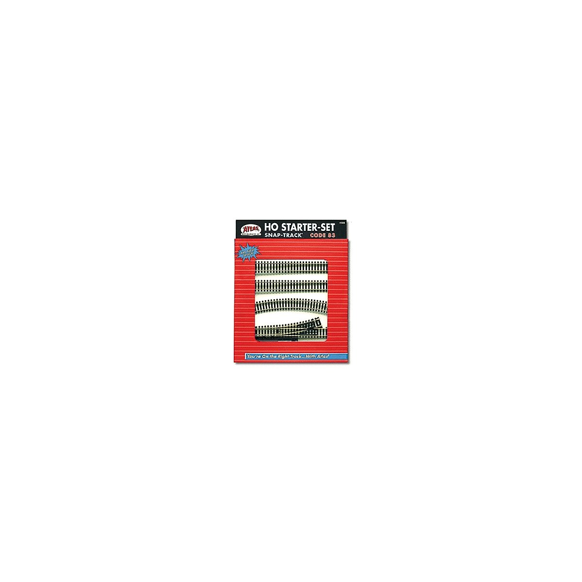 Code 83 Nickel-Silver Snap-Track Set -- Starter Set, HO, Atlas Model Railroad Co. 588