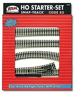 Code 83 Nickel-Silver Snap-Track Set -- Starter Set, HO, Atlas Model Railroad Co. 588