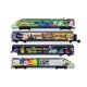 The Beatles Yellow Submarine Eurostar Train Set - Standard DC -- 4-Car Passenger Train, Track, Power Pack, HO, Rivarossi R1253