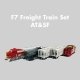 Diesel Freight Train-Only Set - Sound and DCC -- Santa Fe F7 (Warbonnet), Tank Car, 2 Covered Hoppers, Cupola Caboose, N, Kato U