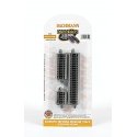Straight Track w/Nickel Silver Rail & Gray Roadbed - E-Z Track(R) -- Assorted Short Sections , N, Bachmann Industries 44829