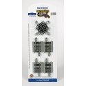 Crossing w/Nickel Silver Rail & Gray Roadbed - E-Z Track(R) -- 90-Degree, HO, Bachmann Industries 44541