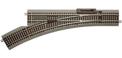 Code 83 22′ Radius Snap Switch (R) - Manual -- Left Hand, HO, Atlas Model Railroad Co. 482