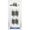 Straight Track w/Nickel Silver Rail & Gray Roadbed - E-Z Track(R) -- 2-1/4′ 5.7cm pkg(4), HO, Bachmann Industries 44513
