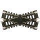 Custom-Line(R) Crossing - Code 100 -- 30-Degree, 4′ 10.2cm, Black Ties, HO, Atlas Model Railroad Co. 173