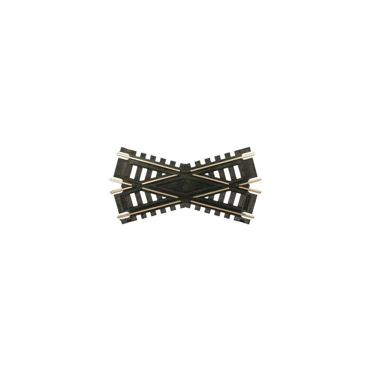 Custom-Line(R) Crossing - Code 100 -- 30-Degree, 4′ 10.2cm, Black Ties, HO, Atlas Model Railroad Co. 173