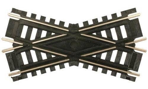 Custom-Line(R) Crossing - Code 100 -- 30-Degree, 4′ 10.2cm, Black Ties, HO, Atlas Model Railroad Co. 173