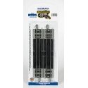 Straight Track w/Nickel Silver Rail & Gray Roadbed - E-Z Track(R) -- 9′ Straight Rerailer pk, HO, Bachmann Industries 44528