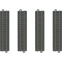 3-Rail C Track - My World -- Straight Sections pkg(4) 6-3/4′ 17.2cm, HO, Marklin, Inc 20172
