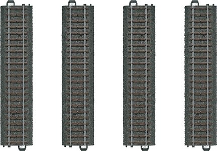 3-Rail C Track - My World -- Straight Sections pkg(4) 6-3/4′ 17.2cm, HO, Marklin, Inc 20172