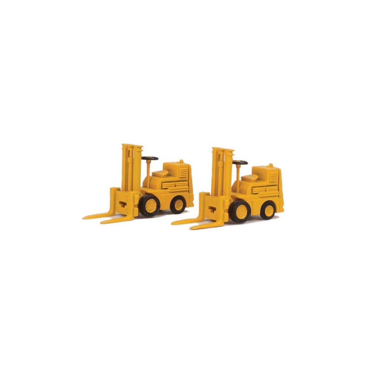 Forklift 2-Pack - Assembled -- Yellow, HO, Walthers SceneMaster 4164