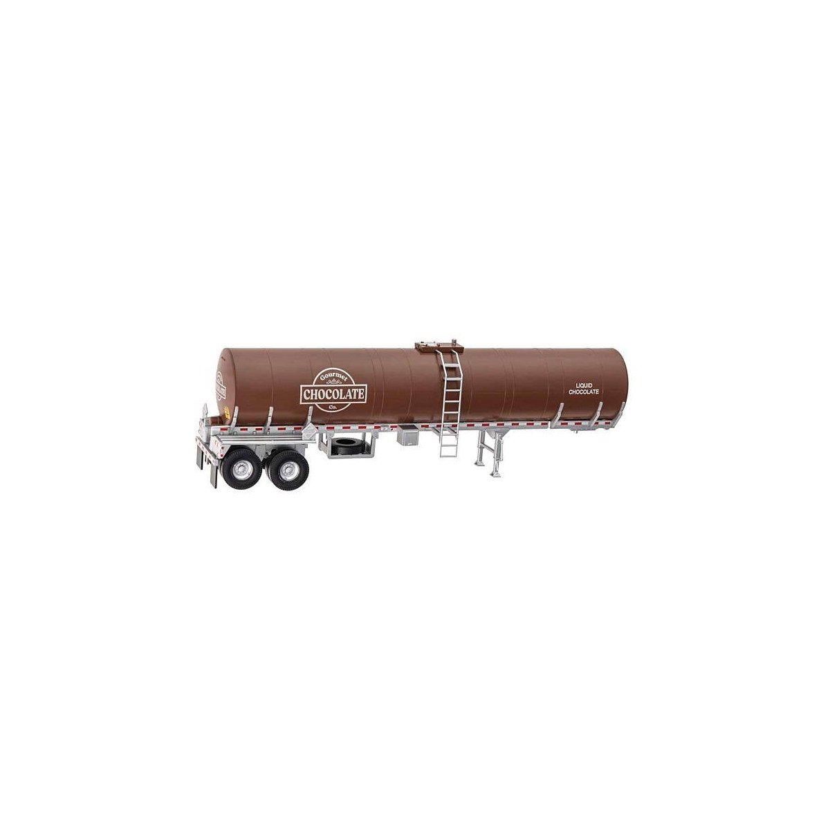Food Grade Tank Trailer - Assembled -- Gourmet Chocolate Co., HO, Walthers SceneMaster 12355