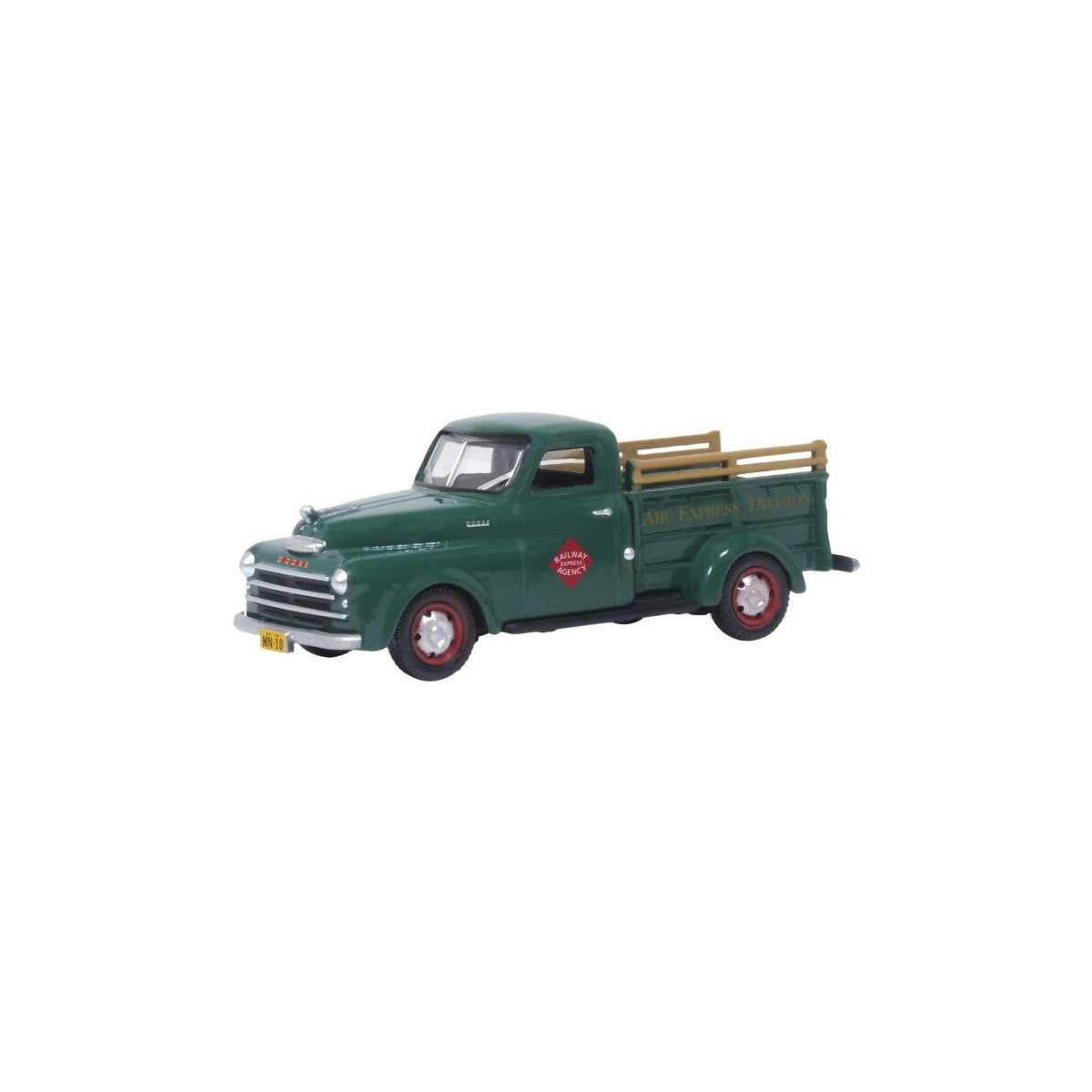 1948 Dodge B-1B Pickup Truck - Assembled -- Railway Express Agency (green, red), HO, Oxford Diecast 87DP48004