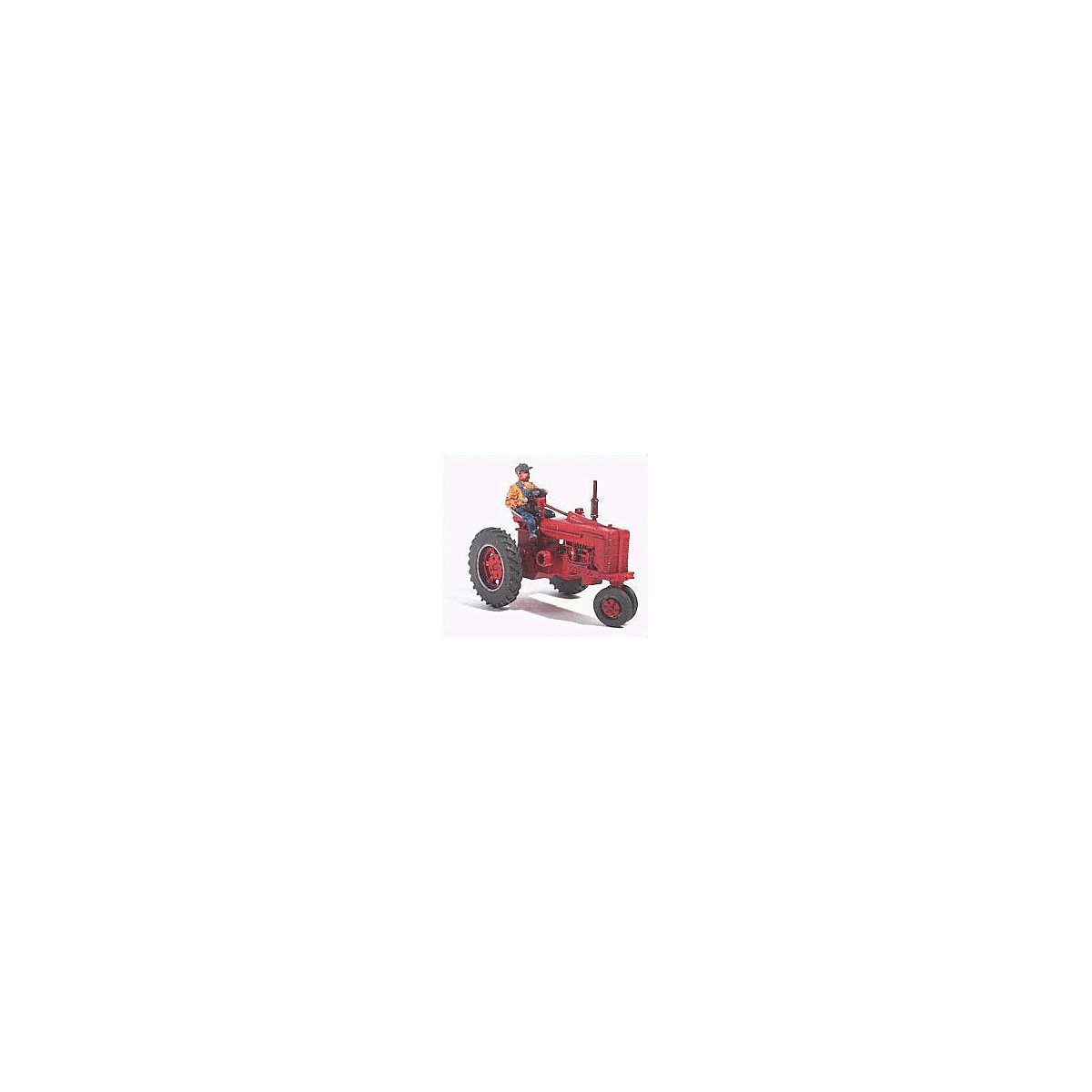 Farm Machinery -- `Red` Super M-TA Tractor with Farmer Figure - Kit, HO, GHQ 60001