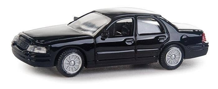 Ford(R) Crown Victoria Police Interceptor -- Unmarked Unit (black, No Lights), HO, Walthers SceneMaster 12022