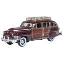 1942 Chrysler Town and Country Station Wagon - Assembled -- Regal Maroon Woody, HO, Oxford Diecast 87CB42001