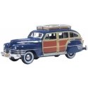 1942 Chrysler Town and Country Station Wagon - Assembled -- South Sea Blue, Woody, HO, Oxford Diecast 87CB42002