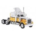 1973 Peterbilt 359 Sleeper-Cab Tractor - Assembled -- Yellow, White, HO, Brekina Automodelle 85717