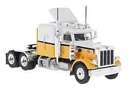 1973 Peterbilt 359 Sleeper-Cab Tractor - Assembled -- Yellow, White, HO, Brekina Automodelle 85717