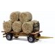 Hay Trailer - Assembled -- With Round Baled Load, HO, Busch Gmbh & Co Kg 44930