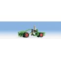 Farm Machinery -- Two Wheel Tractor w/Figure (green), HO, Noch Gmbh & Co 16750