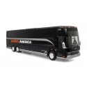 VanHool TX-45 Motorcoach Bus - Assembled -- Luxbus America (black, graphite, orange), HO, Iconic Replicas 870464