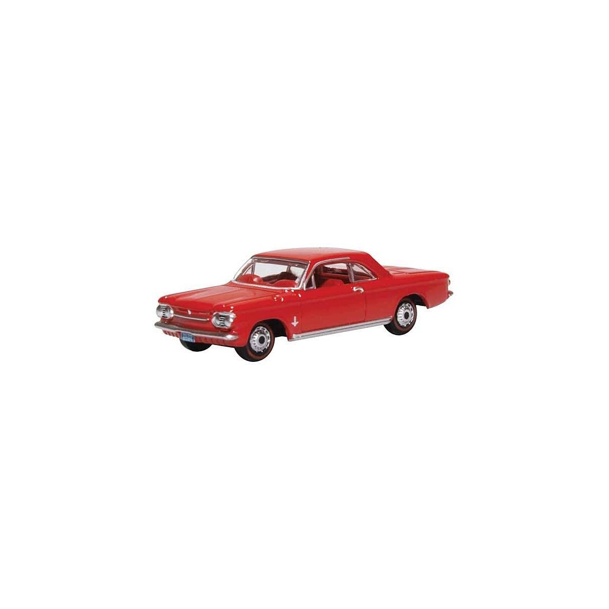 1963-1970 Chevrolet Corvair Coupe - Assembled -- Riverside Red, HO, Oxford Diecast 87CH63002