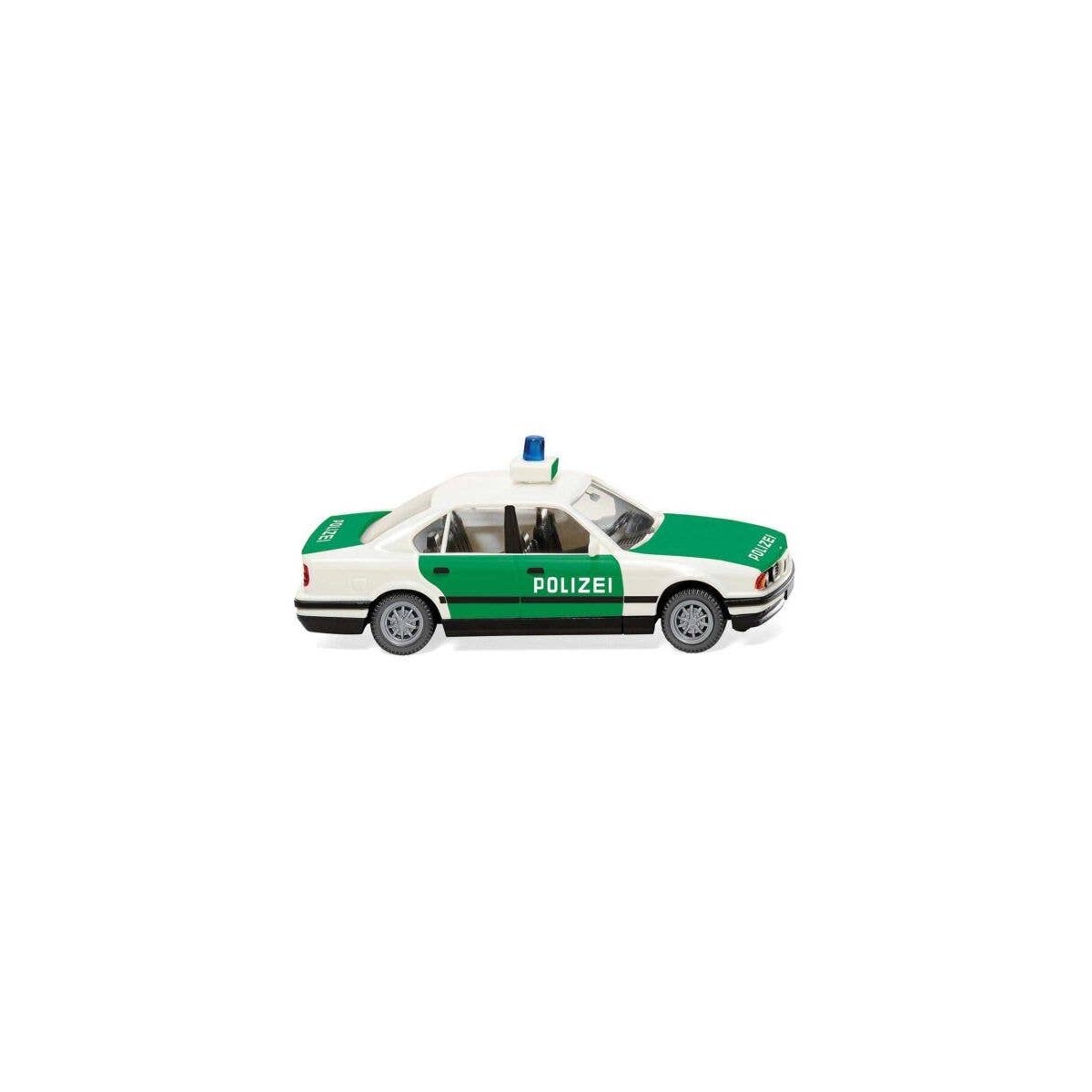 1987-1996 BMW 525i Sedan - Assembled -- Police (green, white, German Lettering), HO, Wiking 86445