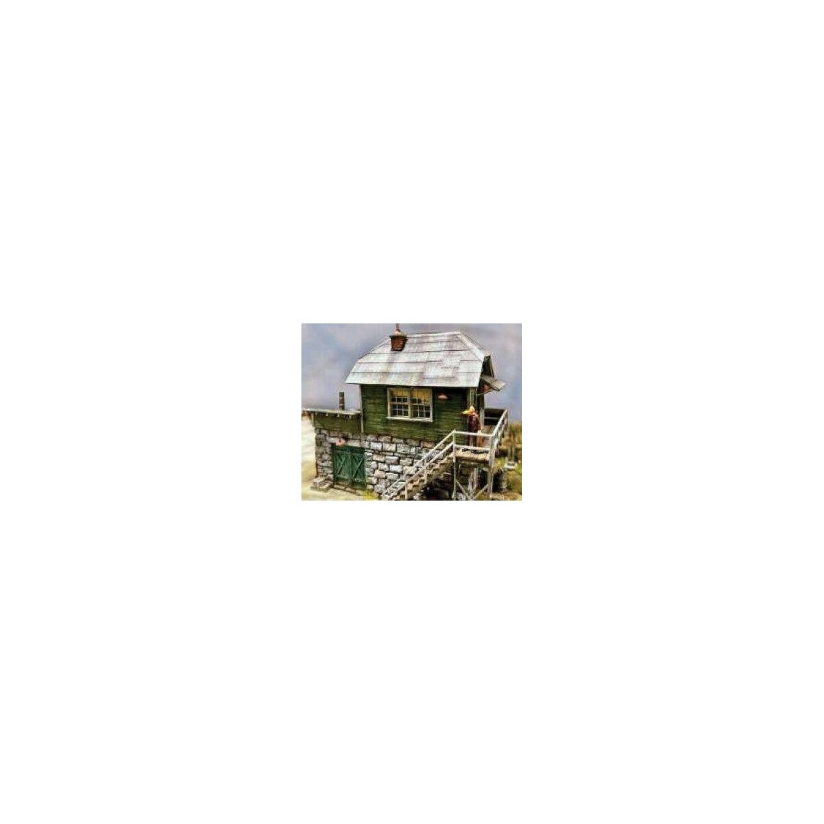 Tower at Cranberry Yard -- Laser-Cut Wood and Card Kit, HO, Bar Mills LLC 272