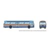 1959-1986 GM New Look/Fishbowl Bus - Deluxe Lighted - Assembled -- Long Island MSBA 684 (blue, HO, Rapido Trains Inc 753155