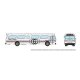 Mid-1960s - 1980s Suburban New Look Bus - Lighted - Assembled -- Gray Coach 1418 (white, gray, HO, Rapido Trains Inc 753117