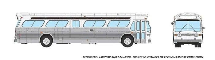 Mid-1960s - 1980s Suburban New Look Bus - Lighted - Assembled -- Unlettered 5303 Suburban (wh, HO, Rapido Trains Inc 753198