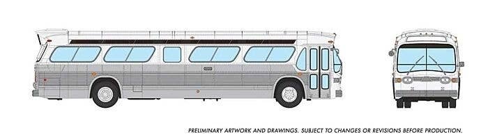 Mid-1960s - 1980s Suburban New Look Bus - Lighted - Assembled -- Unlettered 5307 Suburban (wh, HO, Rapido Trains Inc 753199