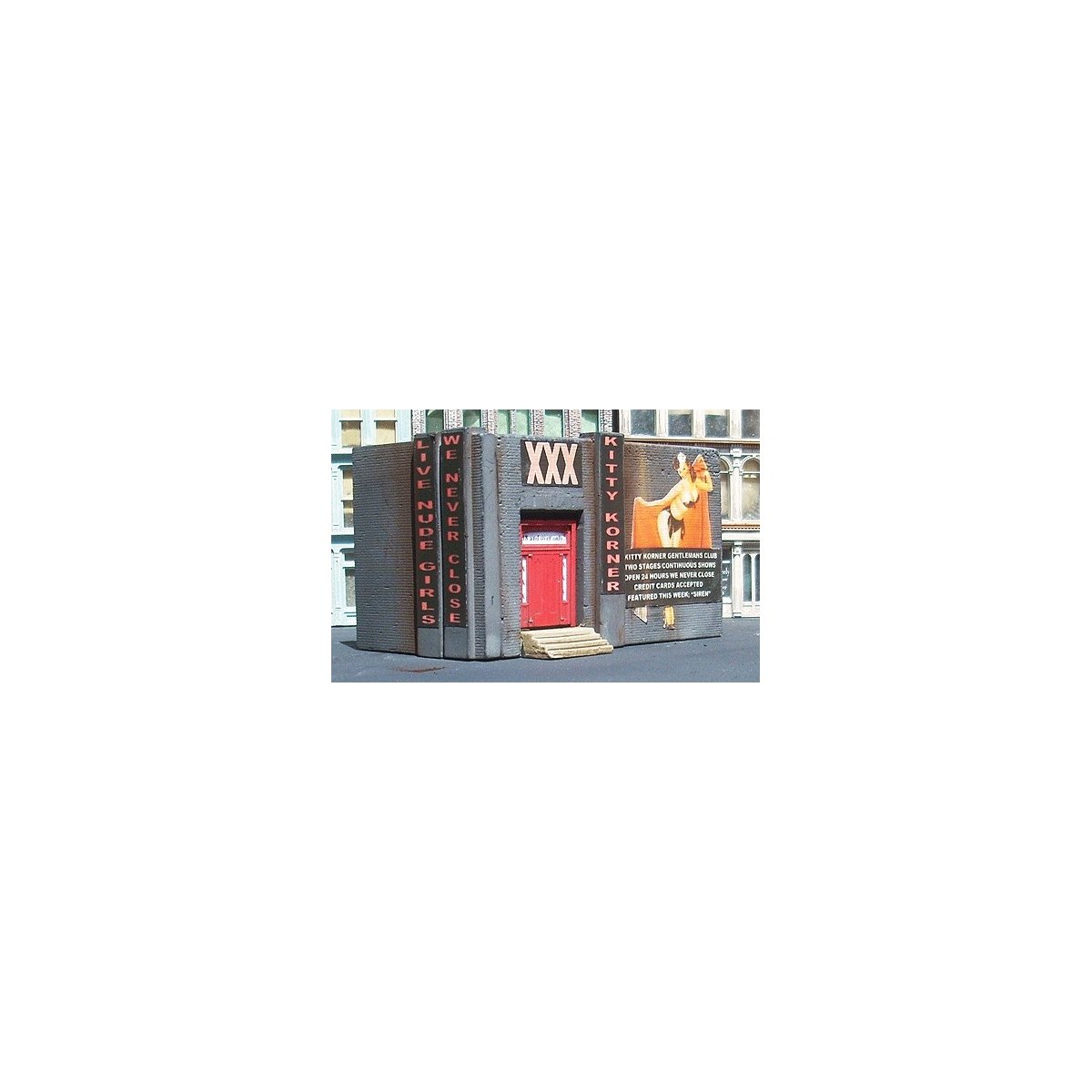 Kitty Korner Club - Kit -- Adult-Themed Signs, HO, Downtown Deco 1035