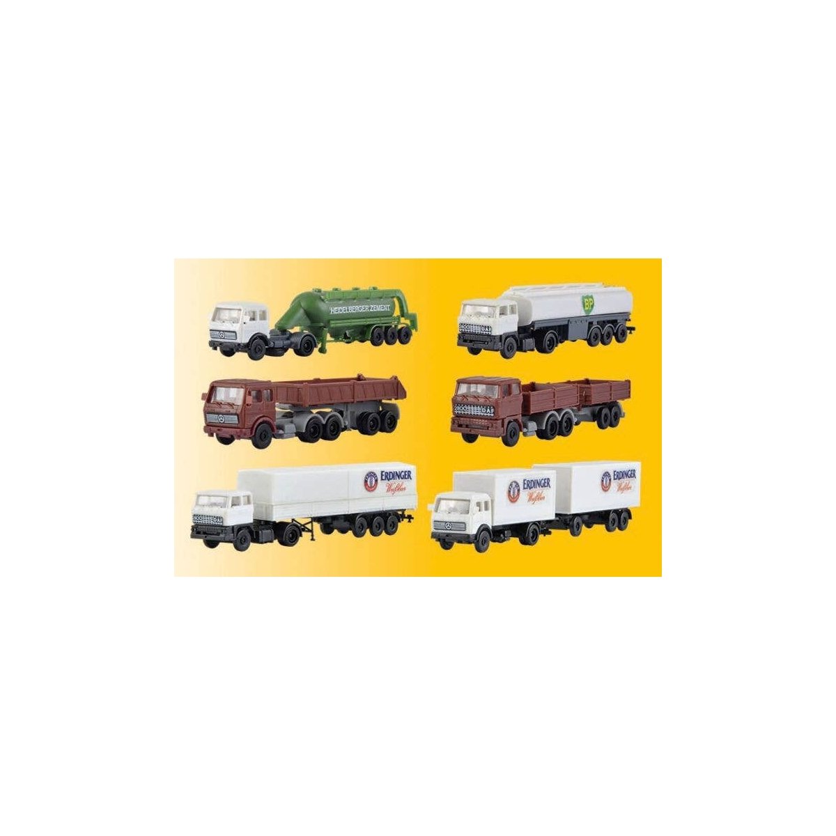 Mercedes-Benz & DAF Semi Tractor & Trailer Set - Kit -- 6 Different Tractor/Trailer Kits, Z, Kibri 36980