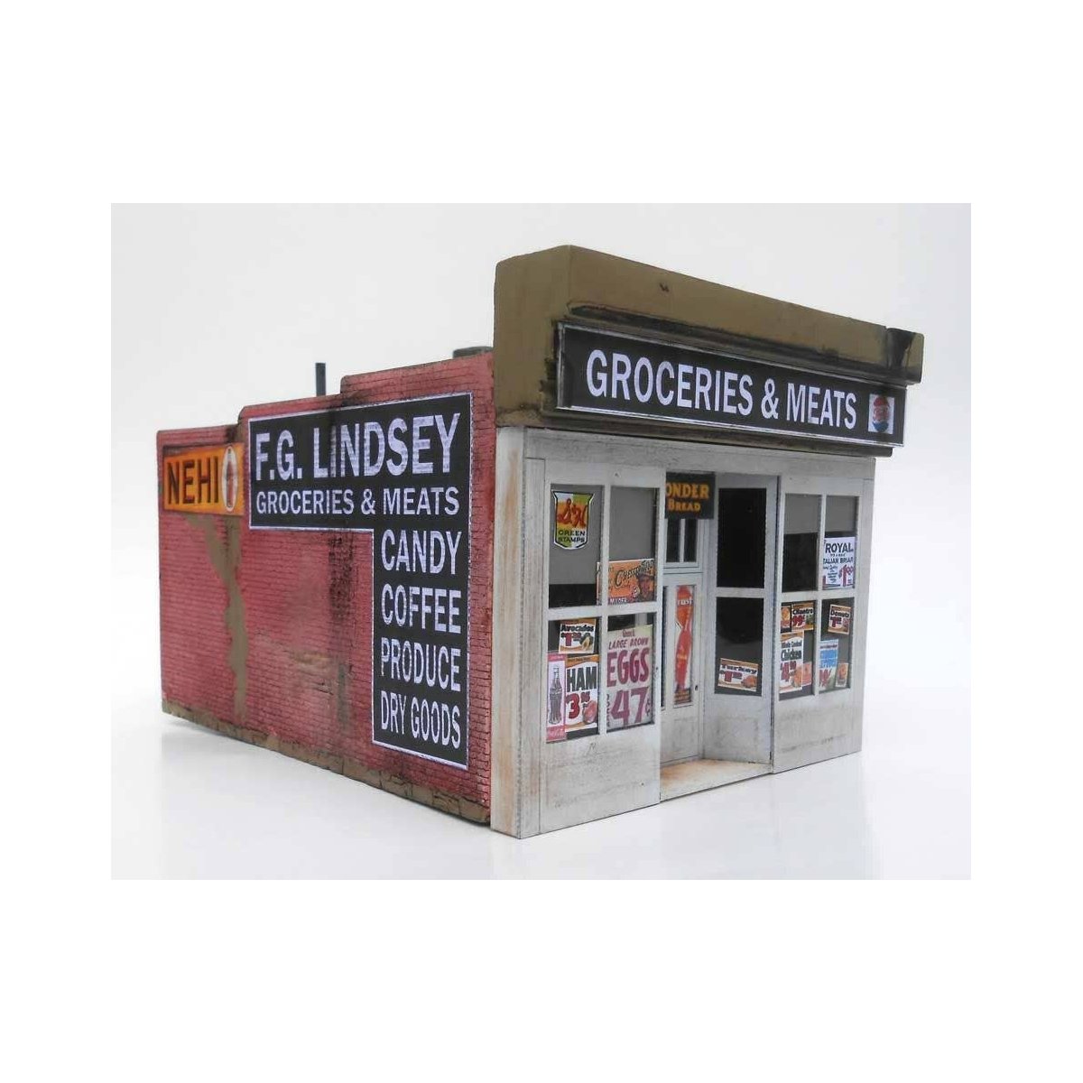 Cast-Hydrocal Kit -- Lindsey′s Grocery, HO, Downtown Deco 1069