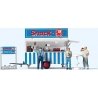 Snack Concession Trailer with Figures -- 5 Figures, HO, Preiser Kg 10749