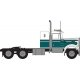 1970s Kenworth W900 Seminole Tractor w/36′ Sleeper Cab - Assembled -- White, Green, N, Trainworx Inc 49035