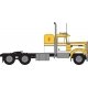 1970s Kenworth W900 Seminole Tractor w/36′ Sleeper Cab - Assembled -- Yellow, White, N, Trainworx Inc 49036