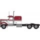 1970s Kenworth W900 Seminole Tractor w/60′ VIT Sleeper Cab - Assembled -- Red, White, N, Trainworx Inc 49042