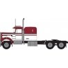 1970s Kenworth W900 Seminole Tractor w/60′ VIT Sleeper Cab - Assembled -- Red, White, N, Trainworx Inc 49042