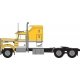 1970s Kenworth W900 Seminole Tractor w/60′ VIT Aerodyne Sleeper Cab- Assemb -- Yellow, White, N, Trainworx Inc 49046