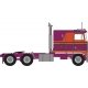 1970s Kenworth K100 Salem Tractor w/VIT Flat-Top Sleeper Cab - Assembled -- Burgundy, Orange, N, Trainworx Inc 41053