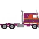 1970s Kenworth K100 Salem Tractor w/VIT Flat-Top Sleeper Cab - Assembled -- Burgundy, Orange, N, Trainworx Inc 41053