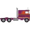 1970s Kenworth K100 Salem Tractor w/VIT Flat-Top Sleeper Cab - Assembled -- Burgundy, Orange, N, Trainworx Inc 41053