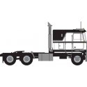1970s Kenworth K100 Potomac Tractor w/VIT Flat-Top Sleeper Cab - Assembled -- Black, White, N, Trainworx Inc 41055