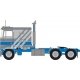 1970s Kenworth K100 Salem Tractor w/VIT Flat-Top Sleeper Cab - Assembled -- Gray, Blue, N, Trainworx Inc 41057