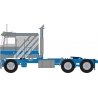 1970s Kenworth K100 Salem Tractor w/VIT Flat-Top Sleeper Cab - Assembled -- Gray, Blue, N, Trainworx Inc 41057
