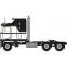 1970s Kenworth K100 Potomac Tractor w/Aerodyne Sleeper Cab - Assembled -- Black, White, N, Trainworx Inc 41065