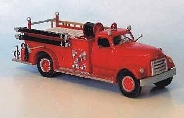 1950-1953 GMC-LaFrance Open Cab Pumper - Resin Kit -- Undecorated, HO, Sylvan Scale Models V084